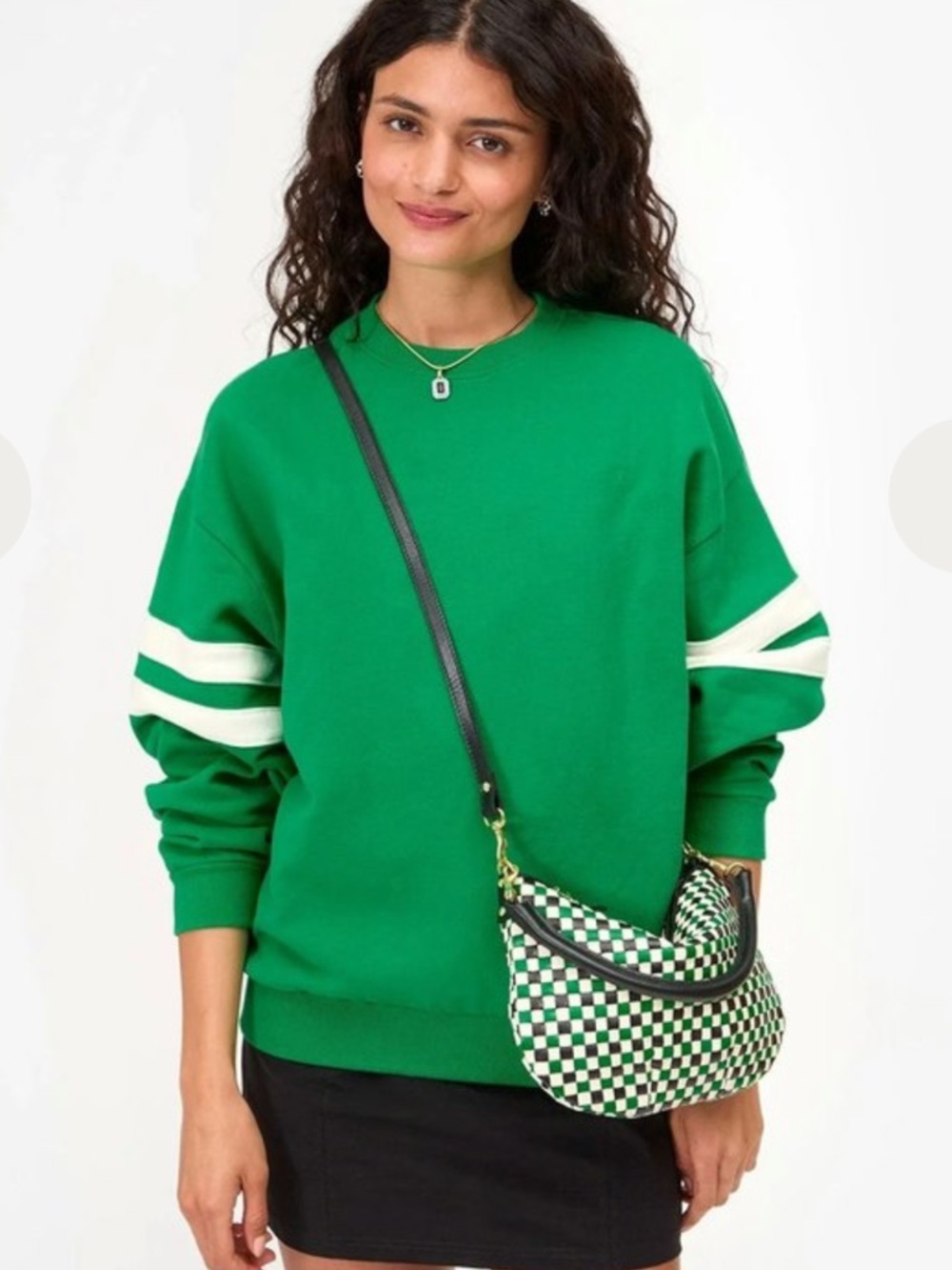 NWT CLARE V. petit moyen messenger bag in green apple - Picture 4 of 9